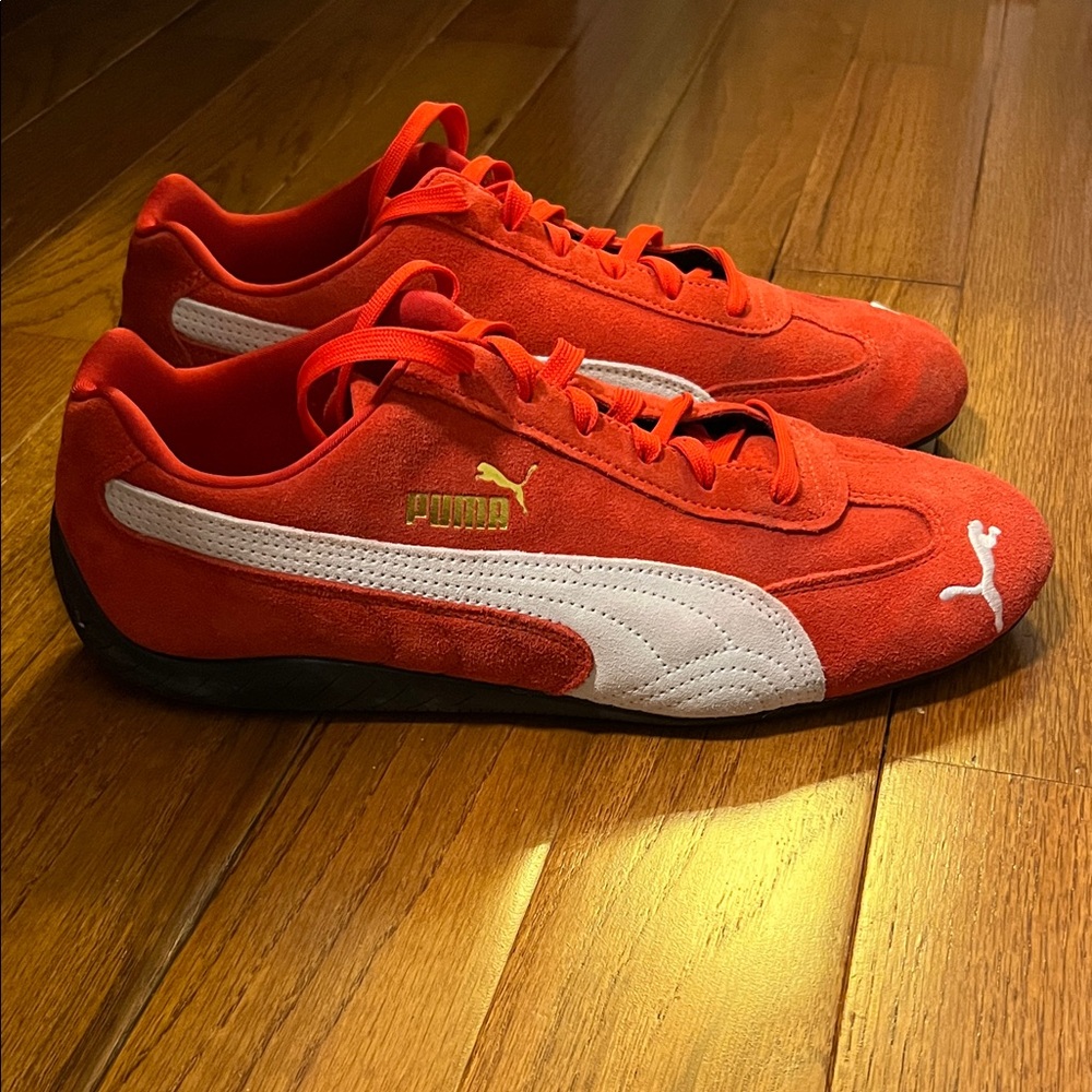 Puma Red and White Men's Sneakers